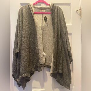 NWT Hooded fleece cape/poncho